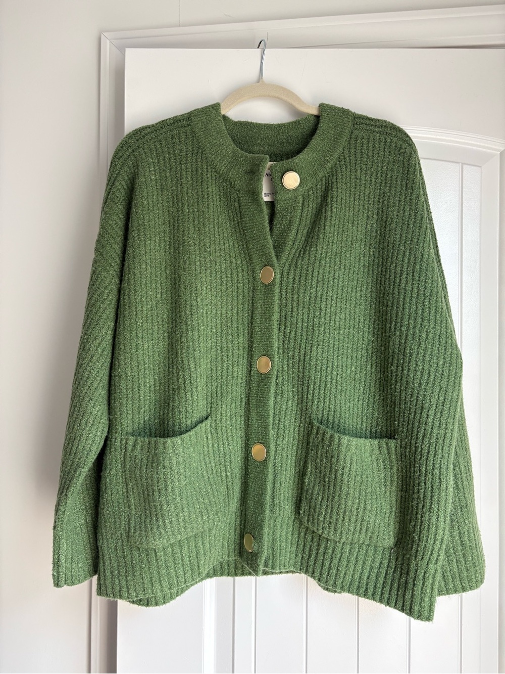 Abercrombie & Fitch Relaxed Hardware Crew Cardigan